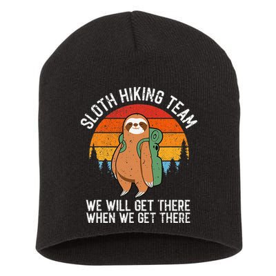 Sloth Funny Sloth Hiking Tee Sloth Lover Short Acrylic Beanie