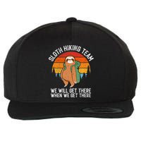 Sloth Funny Sloth Hiking Tee Sloth Lover Wool Snapback Cap