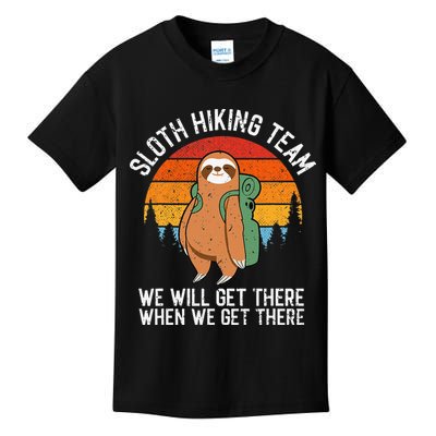Sloth Funny Sloth Hiking Tee Sloth Lover Kids T-Shirt