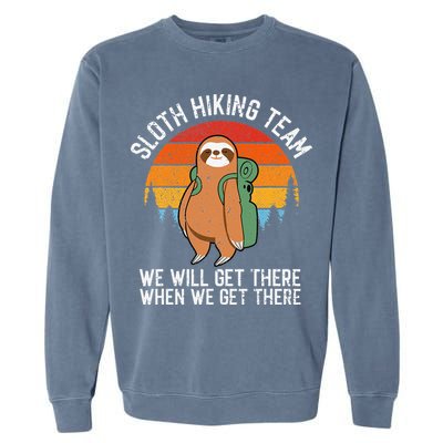 Sloth Funny Sloth Hiking Tee Sloth Lover Garment-Dyed Sweatshirt