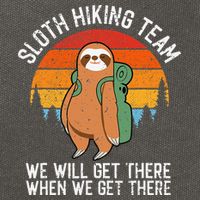 Sloth Funny Sloth Hiking Tee Sloth Lover Cotton Canvas Backpack
