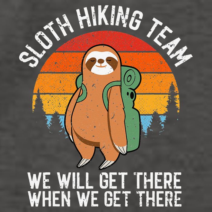 Sloth Funny Sloth Hiking Tee Sloth Lover Vector Backpack