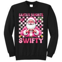 SantaS Favorite Swifty Merry Christmas Groovy Xmas Lights Sweatshirt