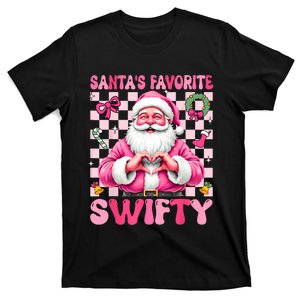 SantaS Favorite Swifty Merry Christmas Groovy Xmas Lights T-Shirt