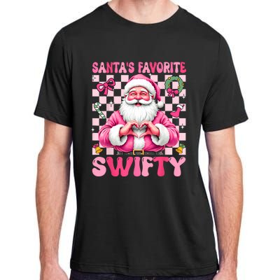 SantaS Favorite Swifty Merry Christmas Groovy Xmas Lights Adult ChromaSoft Performance T-Shirt