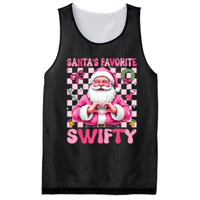 SantaS Favorite Swifty Merry Christmas Groovy Xmas Lights Mesh Reversible Basketball Jersey Tank