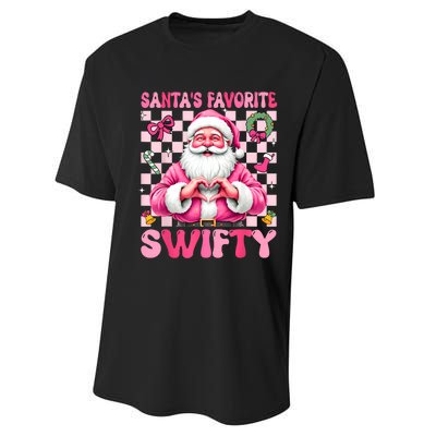 SantaS Favorite Swifty Merry Christmas Groovy Xmas Lights Performance Sprint T-Shirt