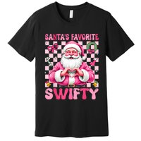 SantaS Favorite Swifty Merry Christmas Groovy Xmas Lights Premium T-Shirt