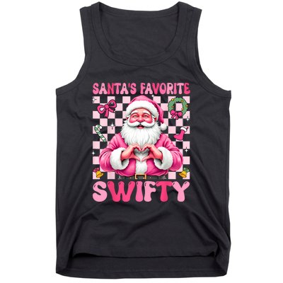 SantaS Favorite Swifty Merry Christmas Groovy Xmas Lights Tank Top