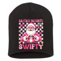 SantaS Favorite Swifty Merry Christmas Groovy Xmas Lights Short Acrylic Beanie