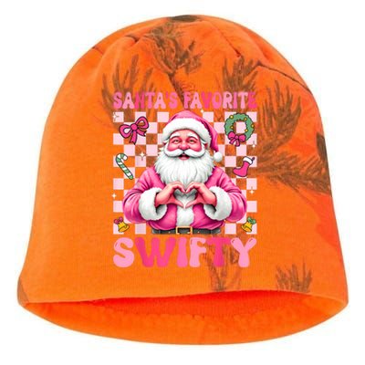 SantaS Favorite Swifty Merry Christmas Groovy Xmas Lights Kati - Camo Knit Beanie