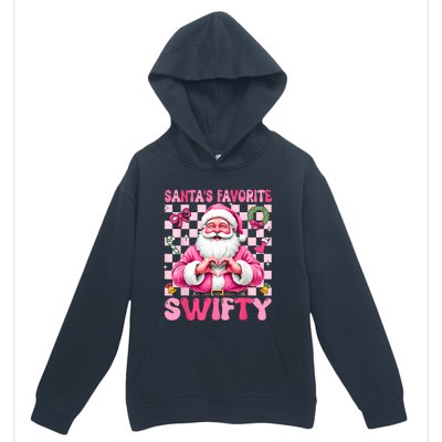 SantaS Favorite Swifty Merry Christmas Groovy Xmas Lights Urban Pullover Hoodie