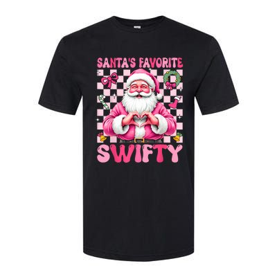 SantaS Favorite Swifty Merry Christmas Groovy Xmas Lights Softstyle CVC T-Shirt