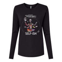 Selffish Funny Womens Cotton Relaxed Long Sleeve T-Shirt