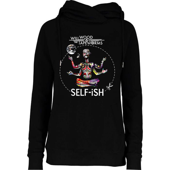 Selffish Funny Womens Funnel Neck Pullover Hood