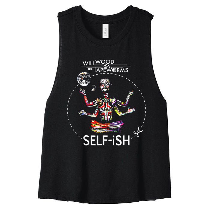 Selffish Funny Women's Racerback Cropped Tank