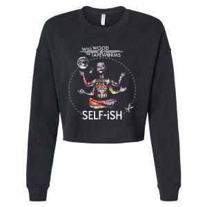 Selffish Funny Cropped Pullover Crew