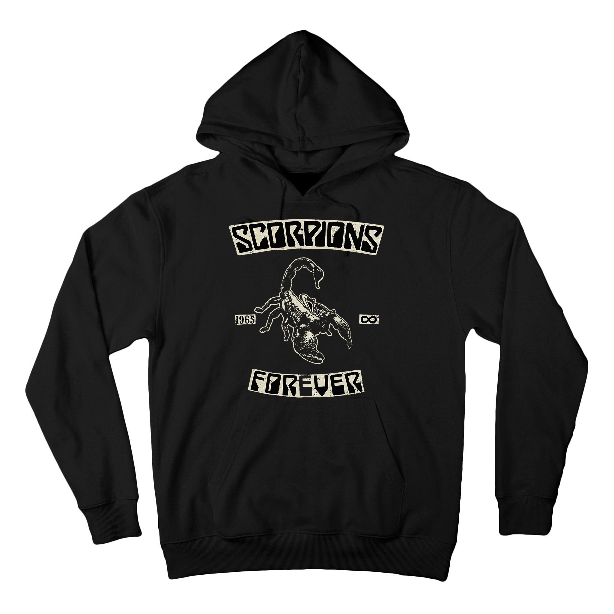 Scorpions Forever Since 1965 Black Tall Hoodie
