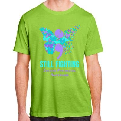 Still Fighting Suicide Prevention Awareness Butterfly Adult ChromaSoft Performance T-Shirt