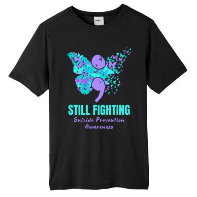 Still Fighting Suicide Prevention Awareness Butterfly Tall Fusion ChromaSoft Performance T-Shirt