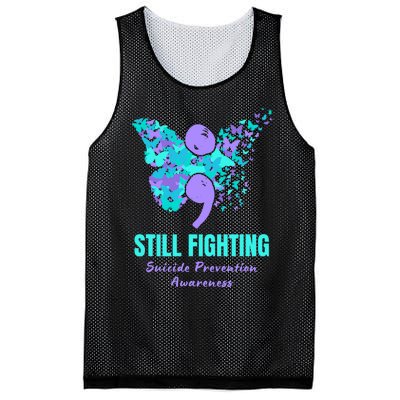 Still Fighting Suicide Prevention Awareness Butterfly Mesh Reversible Basketball Jersey Tank