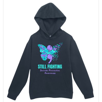 Still Fighting Suicide Prevention Awareness Butterfly Urban Pullover Hoodie