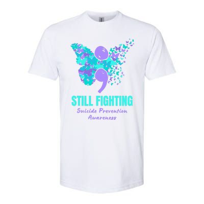 Still Fighting Suicide Prevention Awareness Butterfly Softstyle® CVC T-Shirt