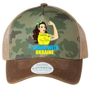 Strong Female Support Ukraine I Stand With Ukraine Legacy Tie Dye Trucker Hat