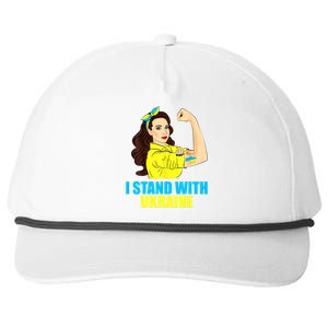 Strong Female Support Ukraine I Stand With Ukraine Snapback Five-Panel Rope Hat