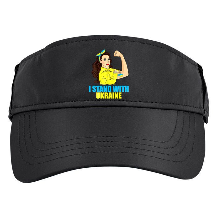 Strong Female Support Ukraine I Stand With Ukraine Adult Drive Performance Visor