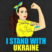 Strong Female Support Ukraine I Stand With Ukraine Adult Drive Performance Visor