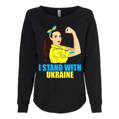 Strong Female Support Ukraine I Stand With Ukraine Womens California Wash Sweatshirt