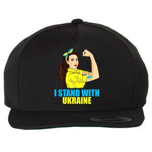 Strong Female Support Ukraine I Stand With Ukraine Wool Snapback Cap