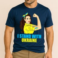 Strong Female Support Ukraine I Stand With Ukraine Cooling Performance Crew T-Shirt