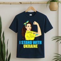 Strong Female Support Ukraine I Stand With Ukraine T-Shirt