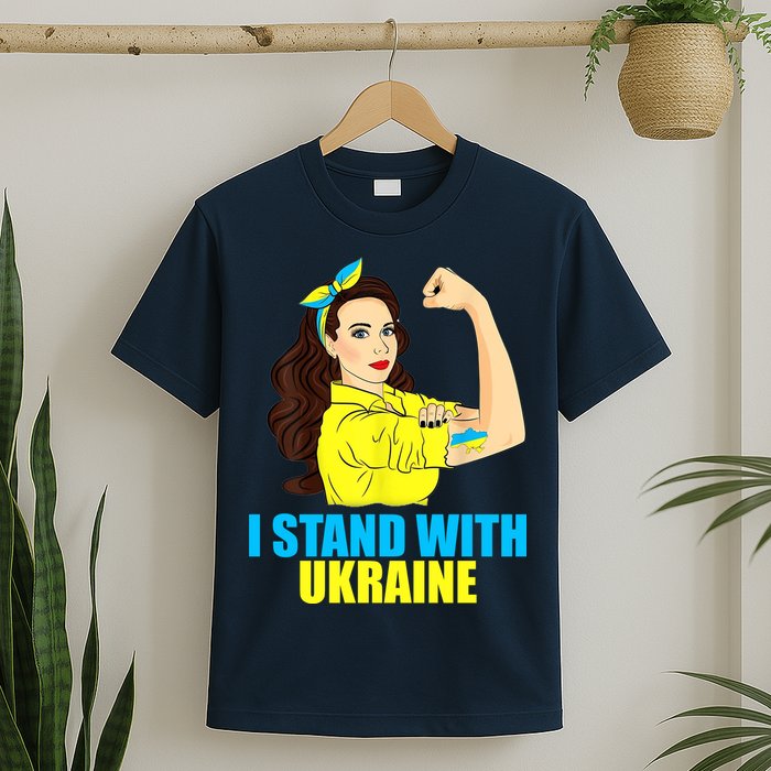 Strong Female Support Ukraine I Stand With Ukraine T-Shirt