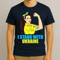 Strong Female Support Ukraine I Stand With Ukraine T-Shirt