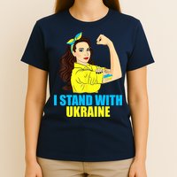 Strong Female Support Ukraine I Stand With Ukraine T-Shirt