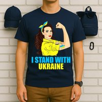 Strong Female Support Ukraine I Stand With Ukraine T-Shirt