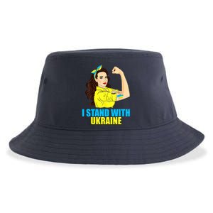 Strong Female Support Ukraine I Stand With Ukraine Sustainable Bucket Hat