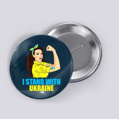 Strong Female Support Ukraine I Stand With Ukraine Button