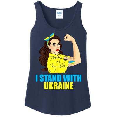 Strong Female Support Ukraine I Stand With Ukraine Ladies Essential Tank