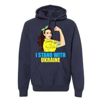 Strong Female Support Ukraine I Stand With Ukraine Premium Hoodie