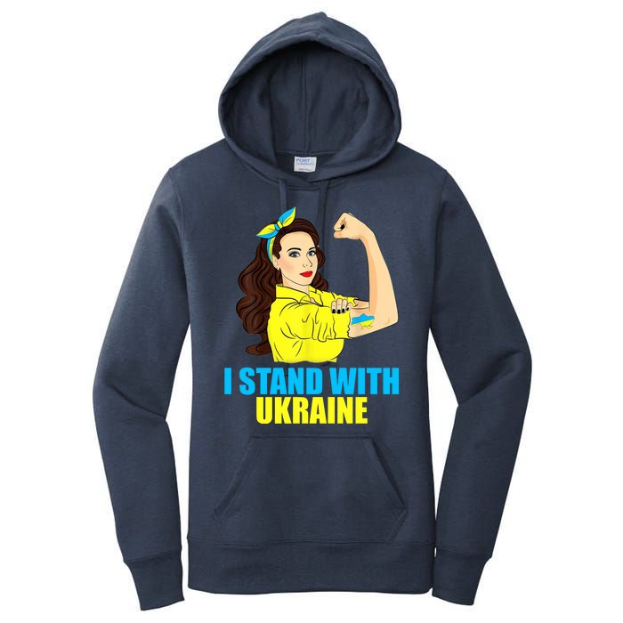 Strong Female Support Ukraine I Stand With Ukraine Women's Pullover Hoodie