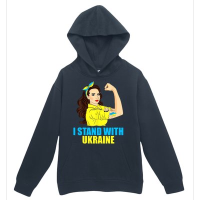 Strong Female Support Ukraine I Stand With Ukraine Urban Pullover Hoodie