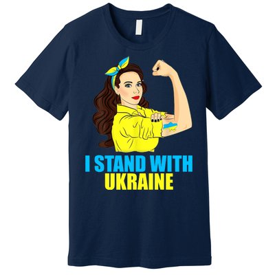 Strong Female Support Ukraine I Stand With Ukraine Premium T-Shirt