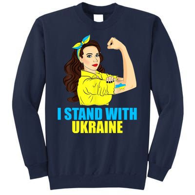 Strong Female Support Ukraine I Stand With Ukraine Tall Sweatshirt