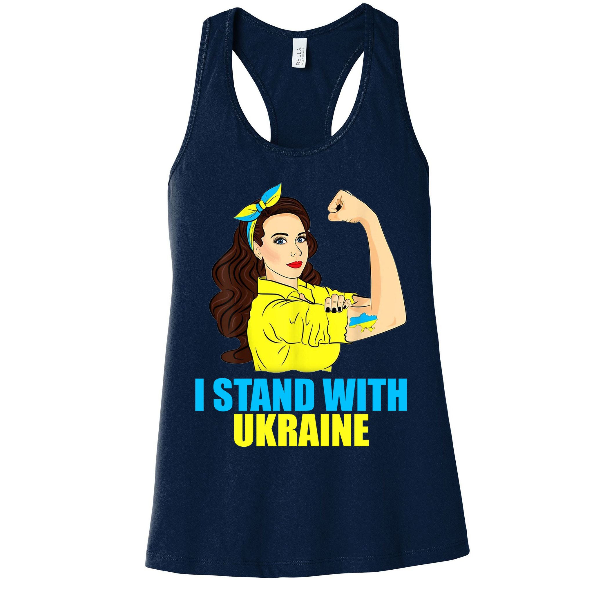 Strong Female Support Ukraine I Stand With Ukraine Womens Tank Top