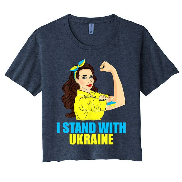 Strong Female Support Ukraine I Stand With Ukraine Crop Top