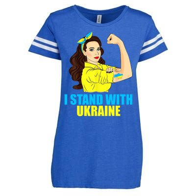 Strong Female Support Ukraine I Stand With Ukraine Enza Ladies Jersey Football T-Shirt